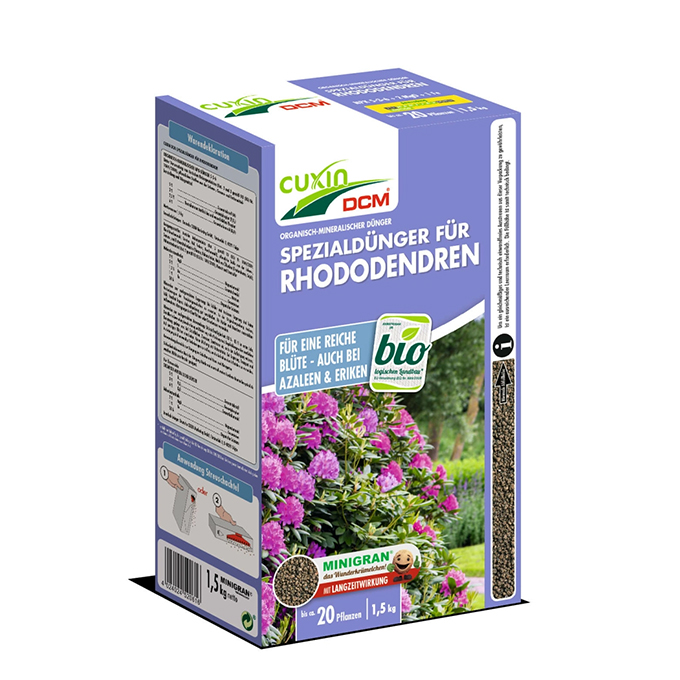 CUXIN DCM Spezialduenger fuer Rhododendren-Azaleen-Eriken 1,5kg