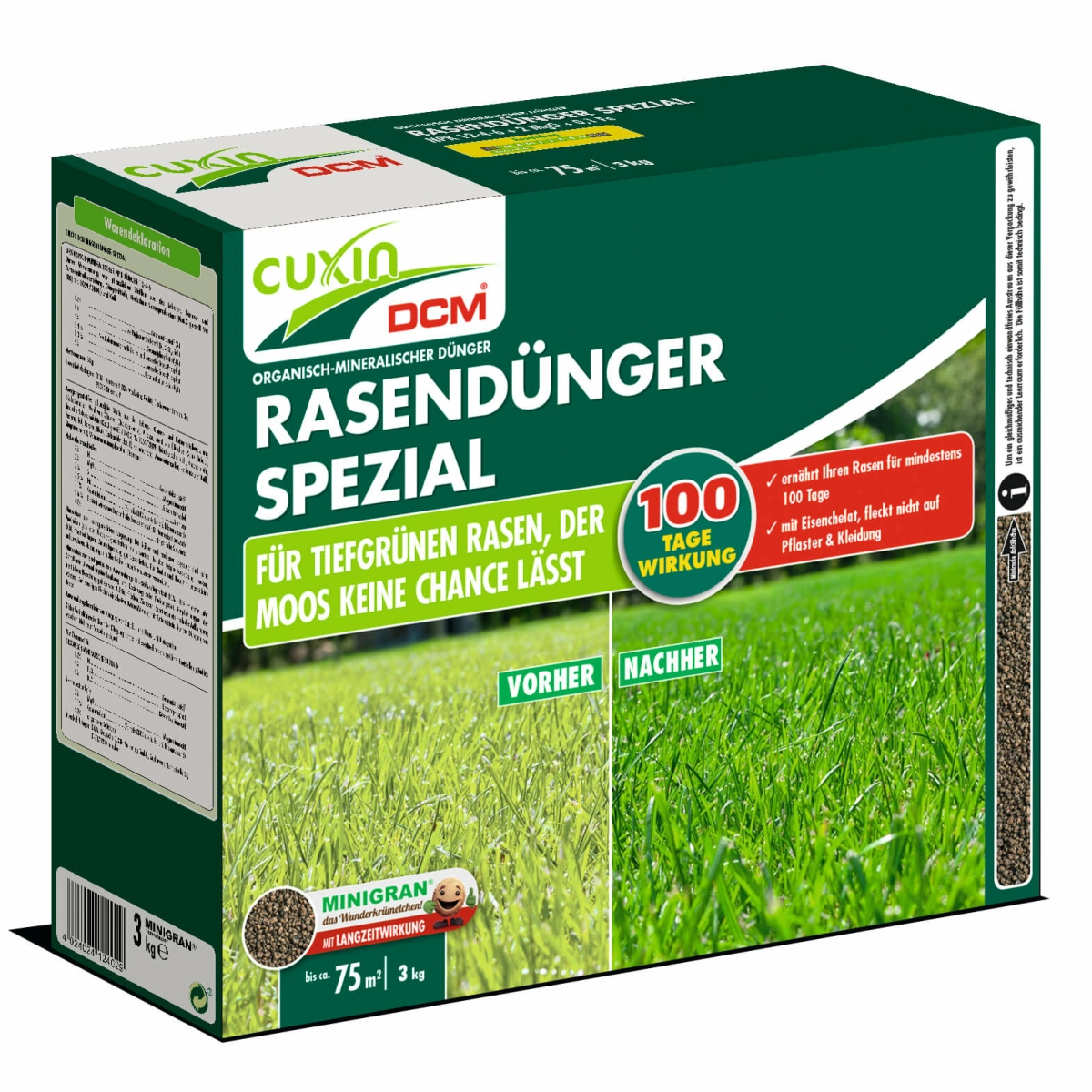 CUXIN DCM Rasendünger Spezial 3kg